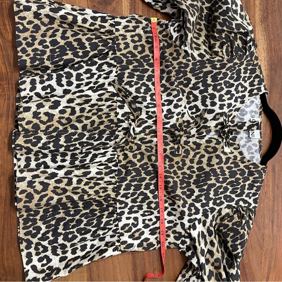 FLASH SALE🔥 NEW! GANNI Leopard Cotton Poplin Peplum Tie Blouse - Size 40 (M) - Picture 8 of 11